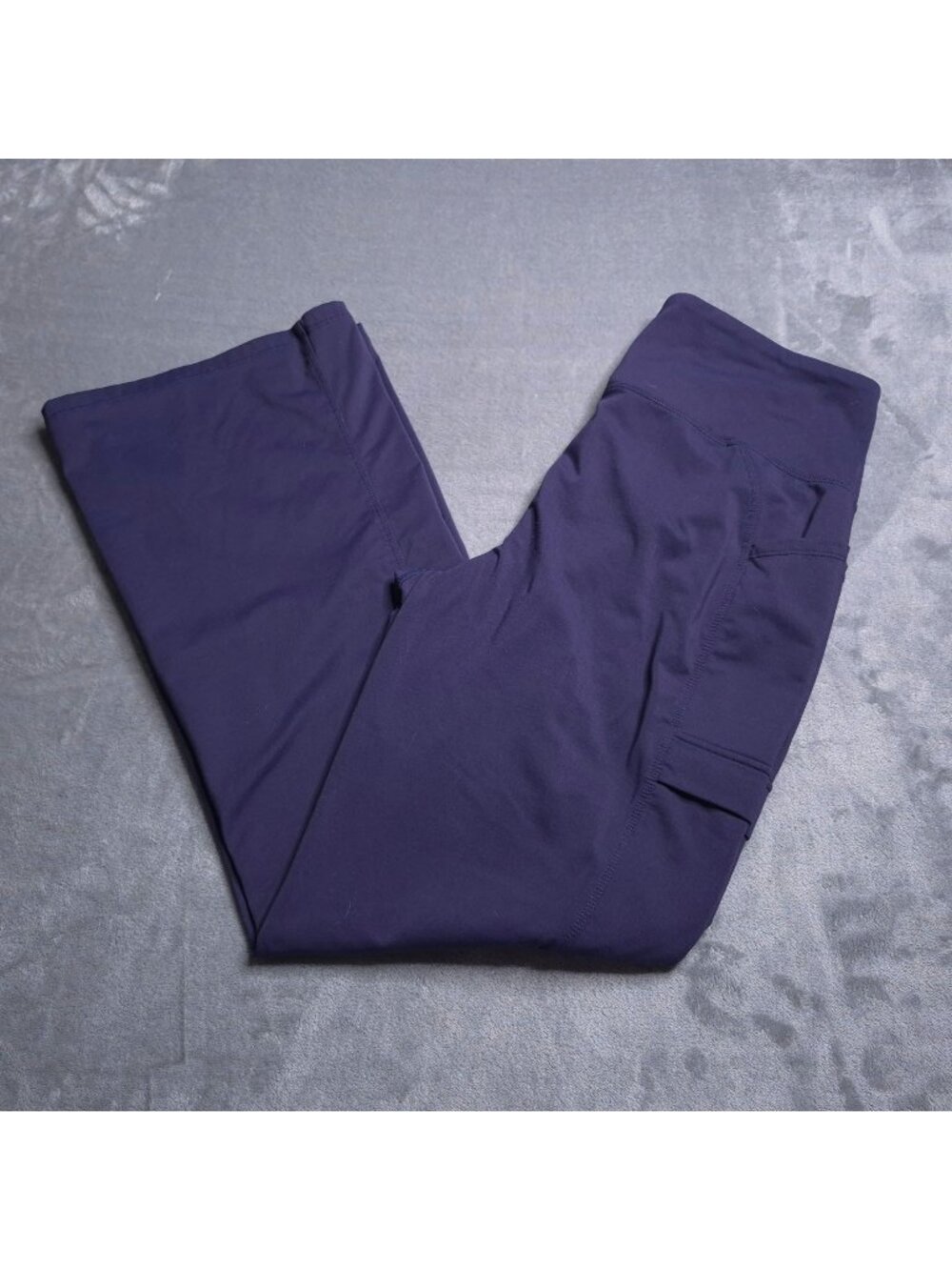 Baleaf Womens Navy Flare Yoga Pants XL Pockets Mid Rise Stretch